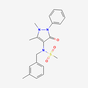 molecular formula C20H23N3O3S B4440470 N-(1,5-dimethyl-3-oxo-2-phenyl-2,3-dihydro-1H-pyrazol-4-yl)-N-(3-methylbenzyl)methanesulfonamide 