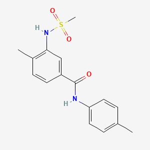 molecular formula C16H18N2O3S B4440482 4-methyl-N-(4-methylphenyl)-3-[(methylsulfonyl)amino]benzamide 