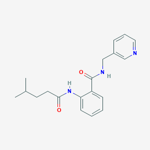 molecular formula C19H23N3O2 B4440484 2-[(4-methylpentanoyl)amino]-N-(3-pyridinylmethyl)benzamide 