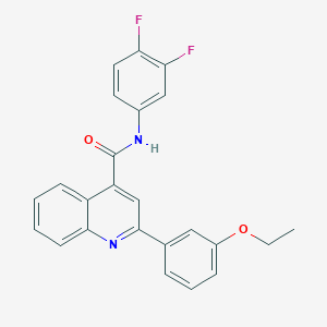 molecular formula C24H18F2N2O2 B444050 N-(3,4-difluorophenyl)-2-(3-ethoxyphenyl)quinoline-4-carboxamide 