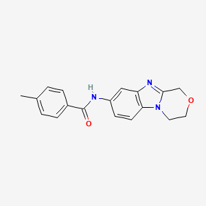 molecular formula C18H17N3O2 B4440506 N-(3,4-dihydro-1H-[1,4]oxazino[4,3-a]benzimidazol-8-yl)-4-methylbenzamide 