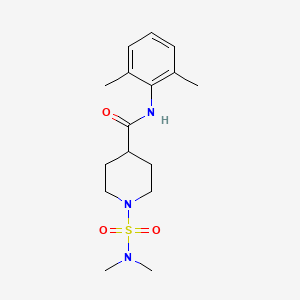 molecular formula C16H25N3O3S B4440529 1-[(dimethylamino)sulfonyl]-N-(2,6-dimethylphenyl)-4-piperidinecarboxamide 