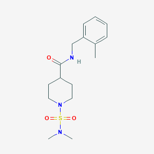 molecular formula C16H25N3O3S B4440537 1-[(dimethylamino)sulfonyl]-N-(2-methylbenzyl)-4-piperidinecarboxamide 
