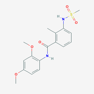 molecular formula C17H20N2O5S B4440548 N-(2,4-dimethoxyphenyl)-2-methyl-3-[(methylsulfonyl)amino]benzamide 