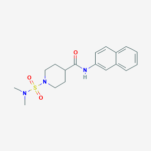 molecular formula C18H23N3O3S B4440558 1-[(dimethylamino)sulfonyl]-N-2-naphthyl-4-piperidinecarboxamide 