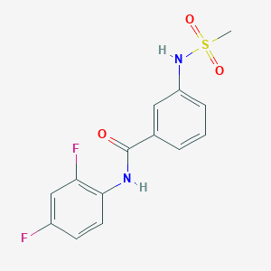 molecular formula C14H12F2N2O3S B4440566 N-(2,4-difluorophenyl)-3-[(methylsulfonyl)amino]benzamide 
