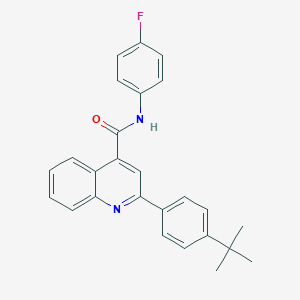 molecular formula C26H23FN2O B444057 2-(4-tert-butylphenyl)-N-(4-fluorophenyl)quinoline-4-carboxamide 