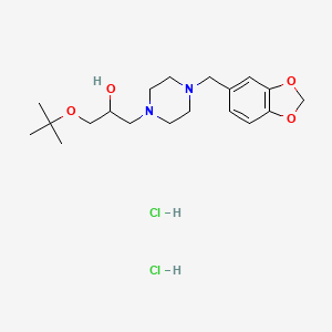 molecular formula C19H32Cl2N2O4 B4440577 1-[4-(1,3-benzodioxol-5-ylmethyl)-1-piperazinyl]-3-tert-butoxy-2-propanol dihydrochloride 