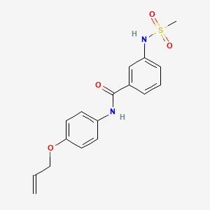 molecular formula C17H18N2O4S B4440582 N-[4-(allyloxy)phenyl]-3-[(methylsulfonyl)amino]benzamide 