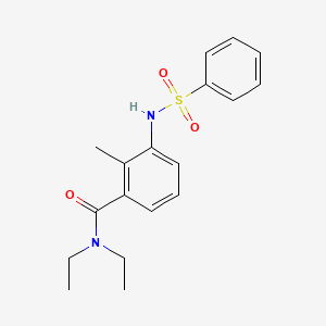 molecular formula C18H22N2O3S B4440588 N,N-diethyl-2-methyl-3-[(phenylsulfonyl)amino]benzamide 