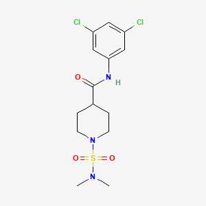 molecular formula C14H19Cl2N3O3S B4440593 N-(3,5-dichlorophenyl)-1-[(dimethylamino)sulfonyl]-4-piperidinecarboxamide 