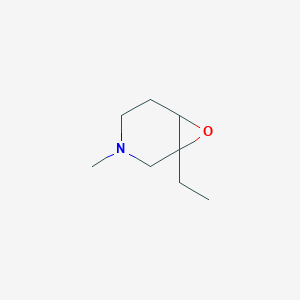 B044406 1-Ethyl-3-methyl-7-oxa-3-azabicyclo[4.1.0]heptane CAS No. 123371-78-8