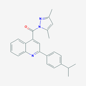 molecular formula C24H23N3O B444060 (3,5-dimethyl-1H-pyrazol-1-yl)[2-(4-isopropylphenyl)-4-quinolyl]methanone 