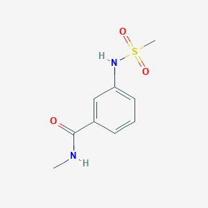 molecular formula C9H12N2O3S B4440603 N-methyl-3-[(methylsulfonyl)amino]benzamide 