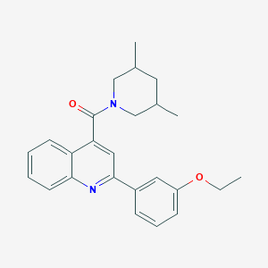 molecular formula C25H28N2O2 B444061 (3,5-Dimethylpiperidino)[2-(3-ethoxyphenyl)-4-quinolyl]methanone 