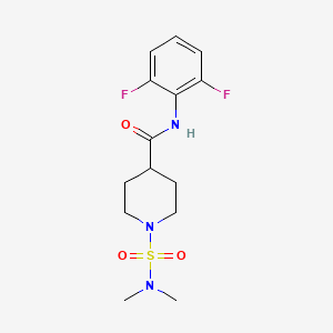 molecular formula C14H19F2N3O3S B4440611 N-(2,6-difluorophenyl)-1-[(dimethylamino)sulfonyl]-4-piperidinecarboxamide 