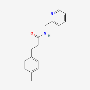 molecular formula C16H18N2O B4440616 3-(4-methylphenyl)-N-(2-pyridinylmethyl)propanamide 