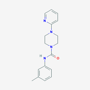 molecular formula C17H20N4O B4440619 N-(3-methylphenyl)-4-(2-pyridinyl)-1-piperazinecarboxamide 