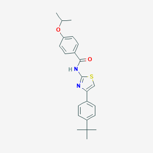 molecular formula C23H26N2O2S B444063 N-[4-(4-tert-butylphenyl)-1,3-thiazol-2-yl]-4-isopropoxybenzamide 