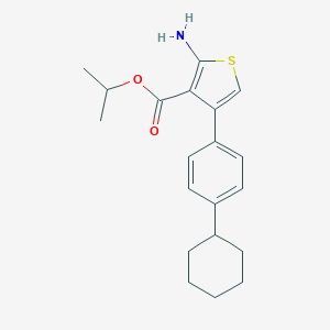 B444064 Isopropyl 2-amino-4-(4-cyclohexylphenyl)thiophene-3-carboxylate CAS No. 351156-36-0