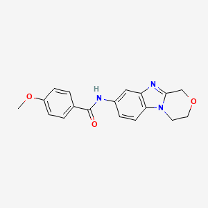 molecular formula C18H17N3O3 B4440646 N-(3,4-dihydro-1H-[1,4]oxazino[4,3-a]benzimidazol-8-yl)-4-methoxybenzamide 