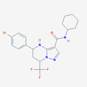 5-(4-bromophenyl)-N-cyclohexyl-7-(trifluoromethyl)-4,5,6,7-tetrahydropyrazolo[1,5-a]pyrimidine-3-carboxamide