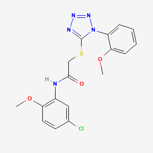 molecular formula C17H16ClN5O3S B4440653 N-(5-chloro-2-methoxyphenyl)-2-{[1-(2-methoxyphenyl)-1H-tetrazol-5-yl]thio}acetamide 