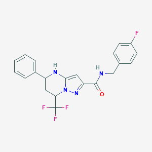 N-(4-fluorobenzyl)-5-phenyl-7-(trifluoromethyl)-4,5,6,7-tetrahydropyrazolo[1,5-a]pyrimidine-2-carboxamide