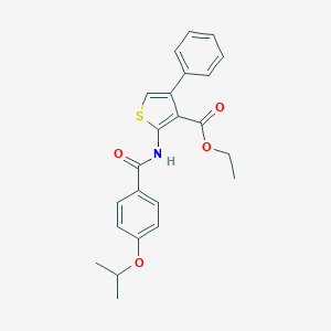 molecular formula C23H23NO4S B444068 Ethyl 2-[(4-isopropoxybenzoyl)amino]-4-phenyl-3-thiophenecarboxylate CAS No. 6132-30-5