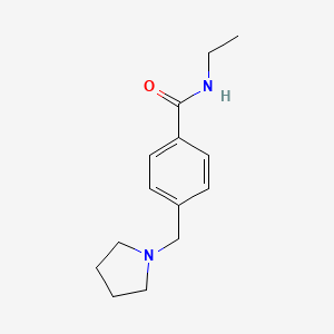 molecular formula C14H20N2O B4440682 N-ethyl-4-(1-pyrrolidinylmethyl)benzamide 