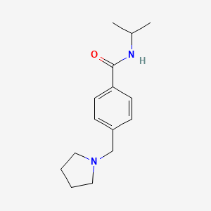 molecular formula C15H22N2O B4440707 N-isopropyl-4-(1-pyrrolidinylmethyl)benzamide 