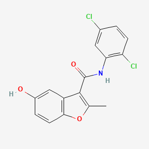 molecular formula C16H11Cl2NO3 B4440714 N-(2,5-dichlorophenyl)-5-hydroxy-2-methyl-1-benzofuran-3-carboxamide 