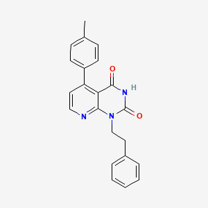 molecular formula C22H19N3O2 B4440719 5-(4-methylphenyl)-1-(2-phenylethyl)pyrido[2,3-d]pyrimidine-2,4(1H,3H)-dione 