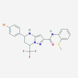 5-(4-bromophenyl)-N-[2-(methylsulfanyl)phenyl]-7-(trifluoromethyl)-4,5,6,7-tetrahydropyrazolo[1,5-a]pyrimidine-2-carboxamide