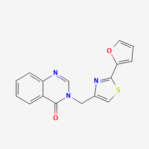 molecular formula C16H11N3O2S B4440793 3-{[2-(2-furyl)-1,3-thiazol-4-yl]methyl}-4(3H)-quinazolinone 