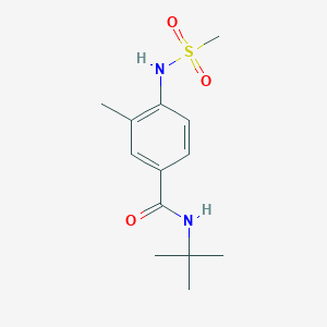molecular formula C13H20N2O3S B4440796 N-(tert-butyl)-3-methyl-4-[(methylsulfonyl)amino]benzamide 