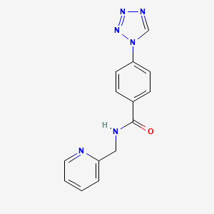 molecular formula C14H12N6O B4440806 N-(2-pyridinylmethyl)-4-(1H-tetrazol-1-yl)benzamide 