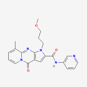 molecular formula C21H21N5O3 B4440818 1-(3-methoxypropyl)-9-methyl-4-oxo-N-3-pyridinyl-1,4-dihydropyrido[1,2-a]pyrrolo[2,3-d]pyrimidine-2-carboxamide 