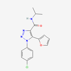 molecular formula C16H15ClN4O2 B4440826 1-(4-chlorophenyl)-5-(2-furyl)-N-isopropyl-1H-1,2,3-triazole-4-carboxamide 