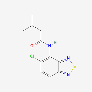 molecular formula C11H12ClN3OS B4440838 N-(5-chloro-2,1,3-benzothiadiazol-4-yl)-3-methylbutanamide 