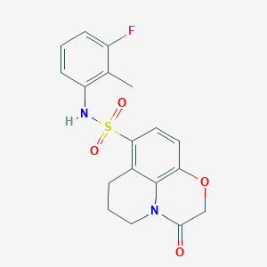 N-(3-fluoro-2-methylphenyl)-3-oxo-2,3,6,7-tetrahydro-5H-[1,4]oxazino[2,3,4-ij]quinoline-8-sulfonamide