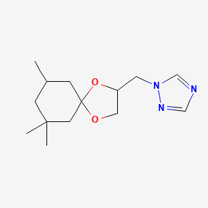 molecular formula C14H23N3O2 B4440852 1-[(7,7,9-trimethyl-1,4-dioxaspiro[4.5]dec-2-yl)methyl]-1H-1,2,4-triazole 