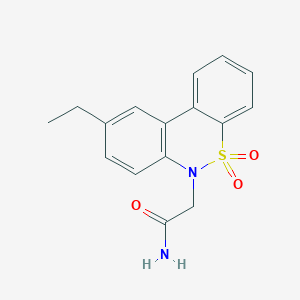 2-(9-ethyl-5,5-dioxido-6H-dibenzo[c,e][1,2]thiazin-6-yl)acetamide