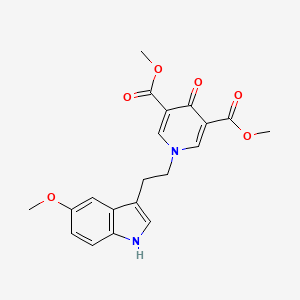 dimethyl 1-[2-(5-methoxy-1H-indol-3-yl)ethyl]-4-oxo-1,4-dihydro-3,5-pyridinedicarboxylate