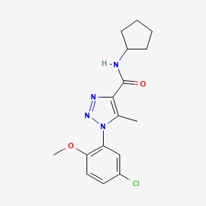 1-(5-chloro-2-methoxyphenyl)-N-cyclopentyl-5-methyl-1H-1,2,3-triazole-4-carboxamide