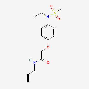 molecular formula C14H20N2O4S B4440909 N-allyl-2-{4-[ethyl(methylsulfonyl)amino]phenoxy}acetamide 