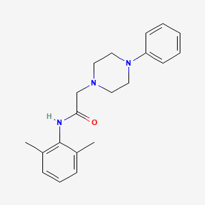 molecular formula C20H25N3O B4440921 N-(2,6-dimethylphenyl)-2-(4-phenyl-1-piperazinyl)acetamide 