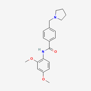 molecular formula C20H24N2O3 B4440924 N-(2,4-dimethoxyphenyl)-4-(1-pyrrolidinylmethyl)benzamide 