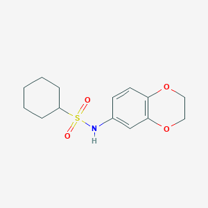 molecular formula C14H19NO4S B4440974 N-(2,3-dihydro-1,4-benzodioxin-6-yl)cyclohexanesulfonamide 