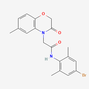 molecular formula C19H19BrN2O3 B4441000 N-(4-bromo-2,6-dimethylphenyl)-2-(6-methyl-3-oxo-2,3-dihydro-4H-1,4-benzoxazin-4-yl)acetamide 